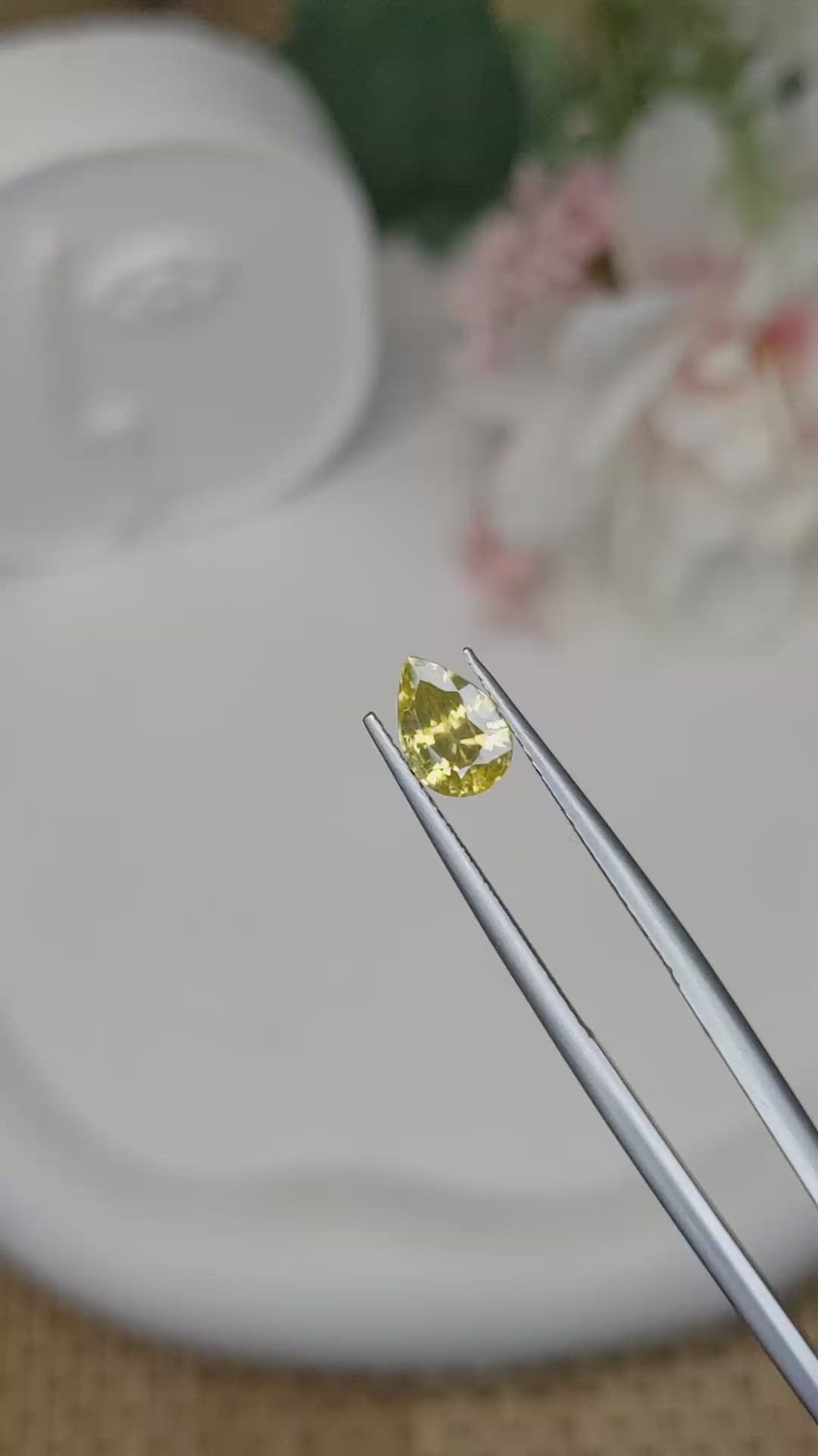 1.62 Ct. Yellow Zircon from Ceylon (Sri Lanka) Size Video
