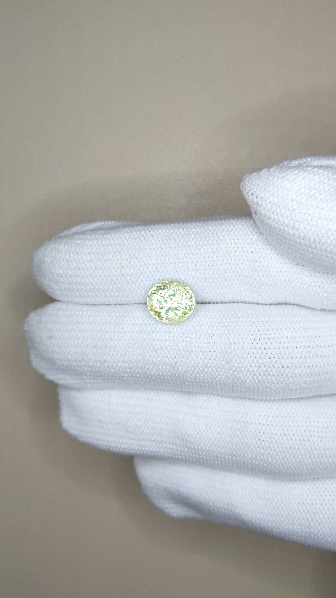 3.00 Ct. Greenish Yellow Mali Garnet from West Africa Size Video