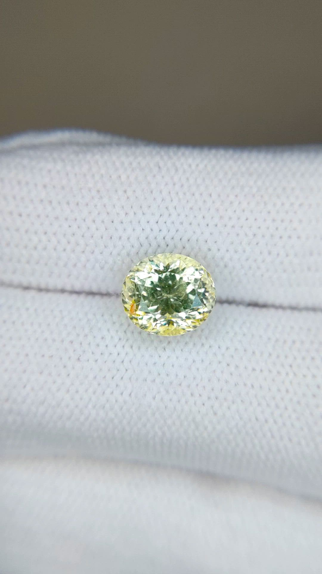 3.00 Ct. Greenish Yellow Mali Garnet from West Africa Size Video