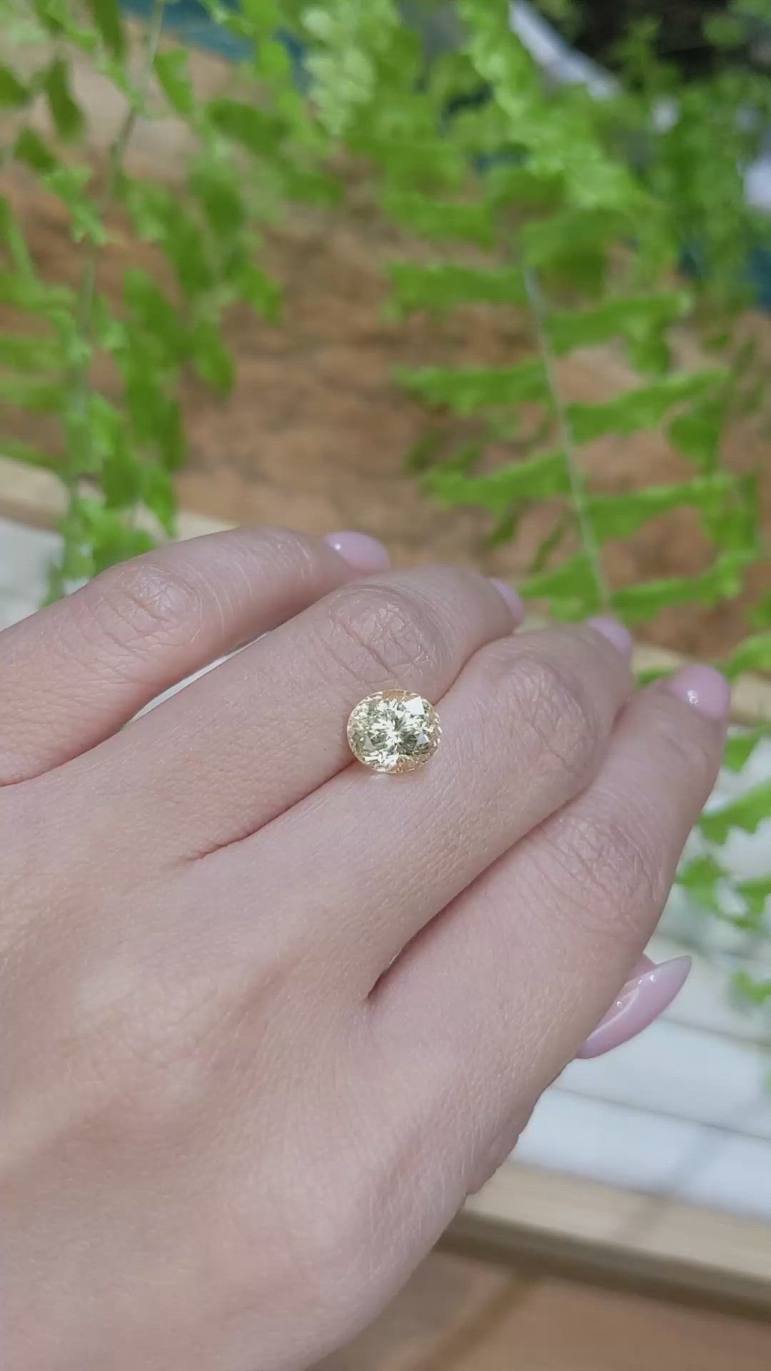 3.00 Ct. Greenish Yellow Mali Garnet from West Africa Size Video