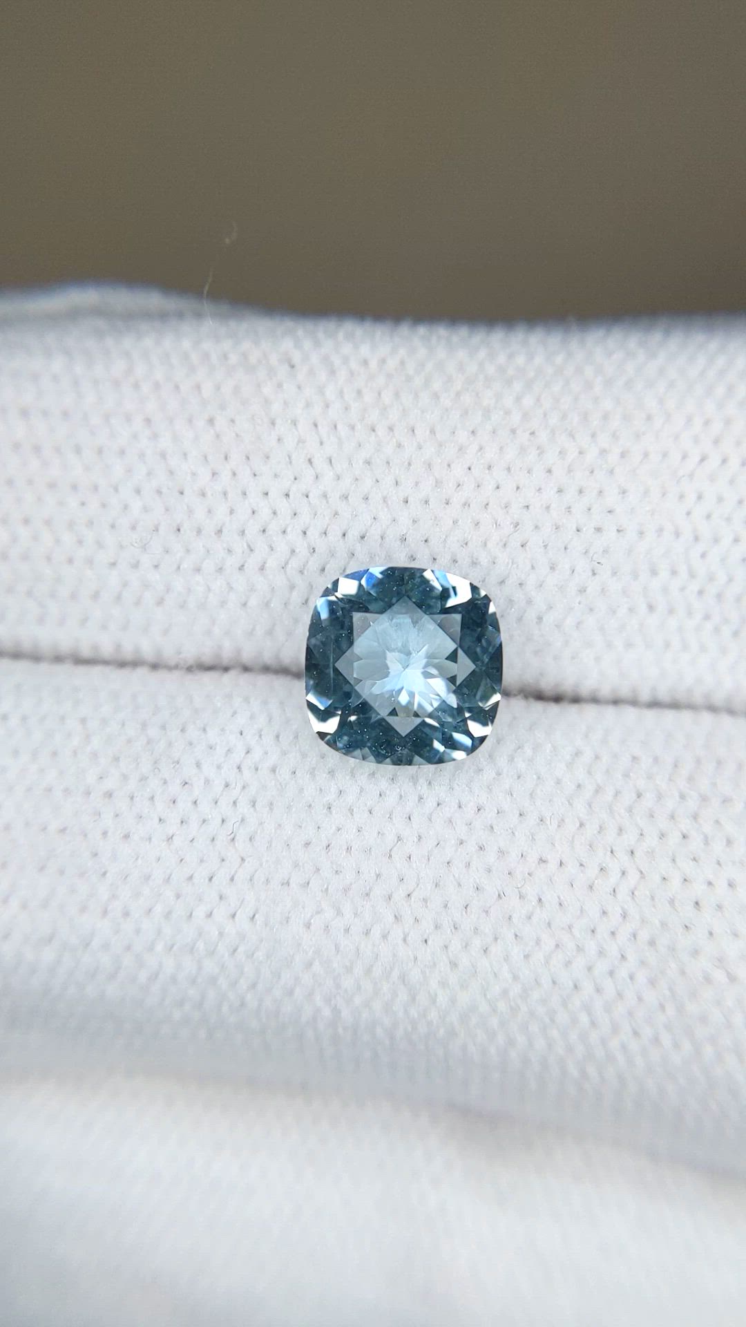 1.55 Ct. Blue Aquamarine from Brazil Size Video