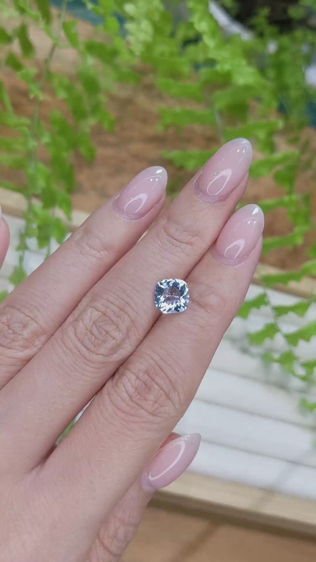 1.55 Ct. Blue Aquamarine from Brazil Size Video