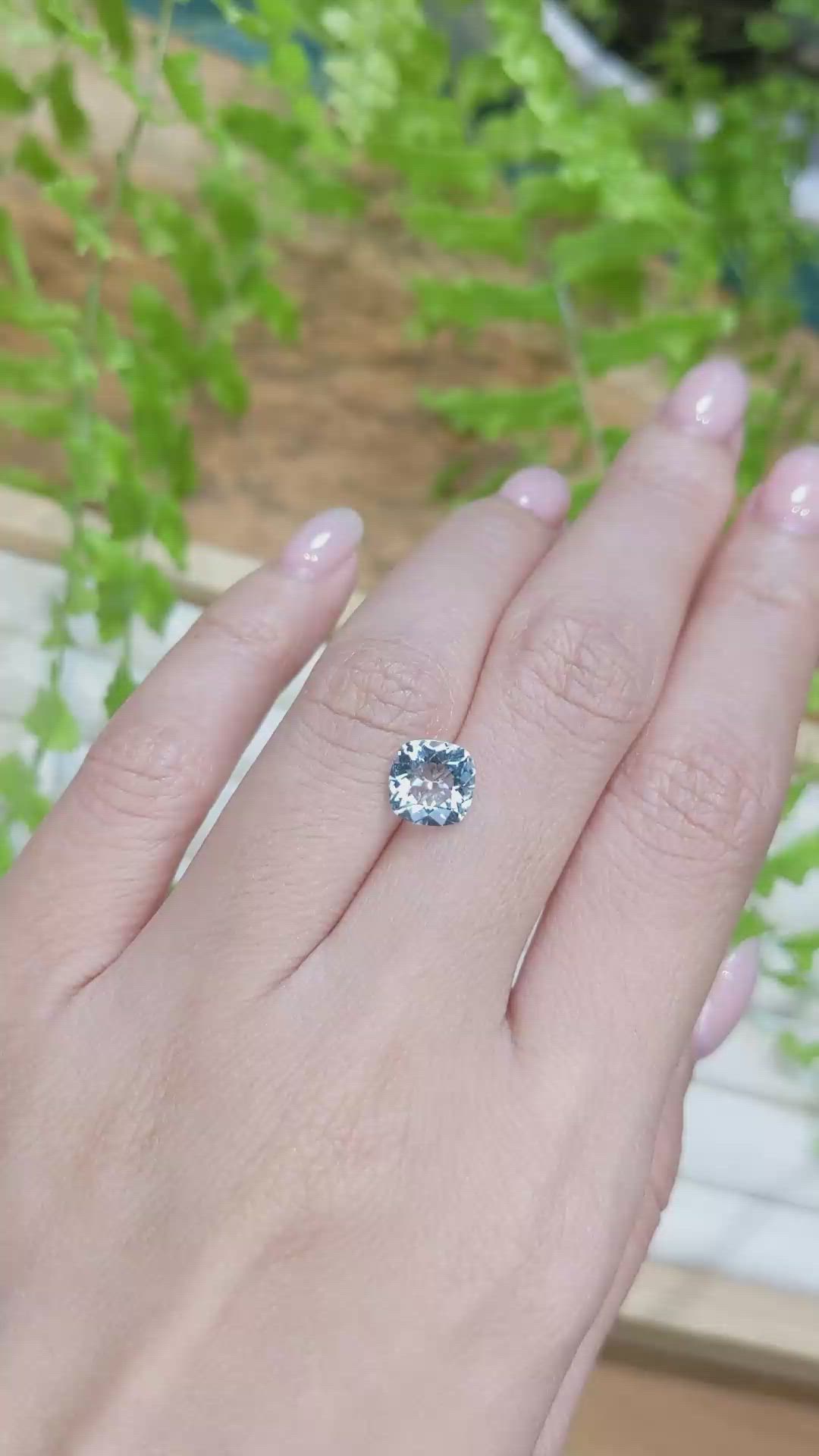 1.55 Ct. Blue Aquamarine from Brazil Size Video