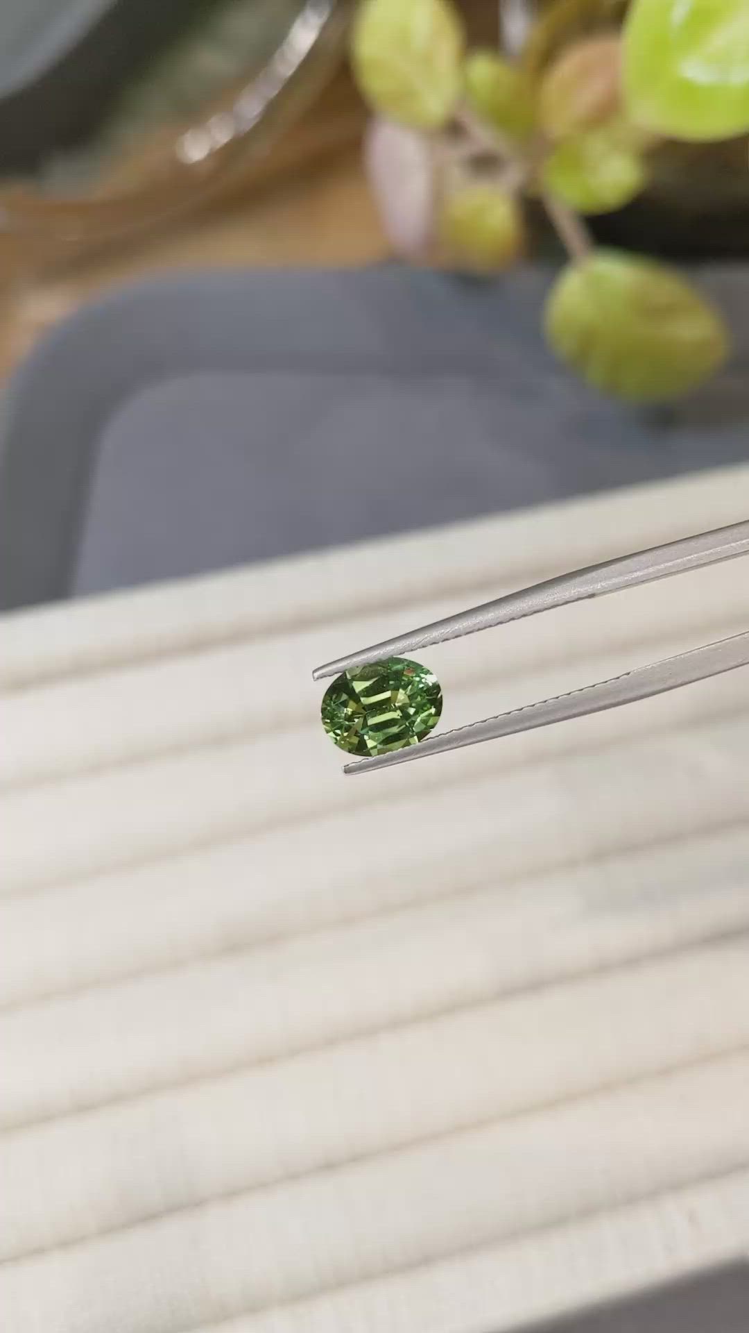 1.47 Ct. Green Chrome Tourmaline from Africa Size Video