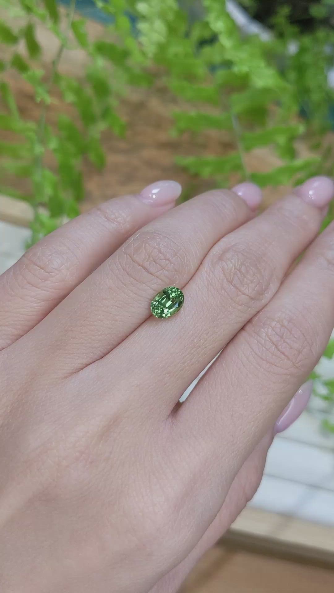 1.11 Ct. Green Chrome Tourmaline from Africa Size Video