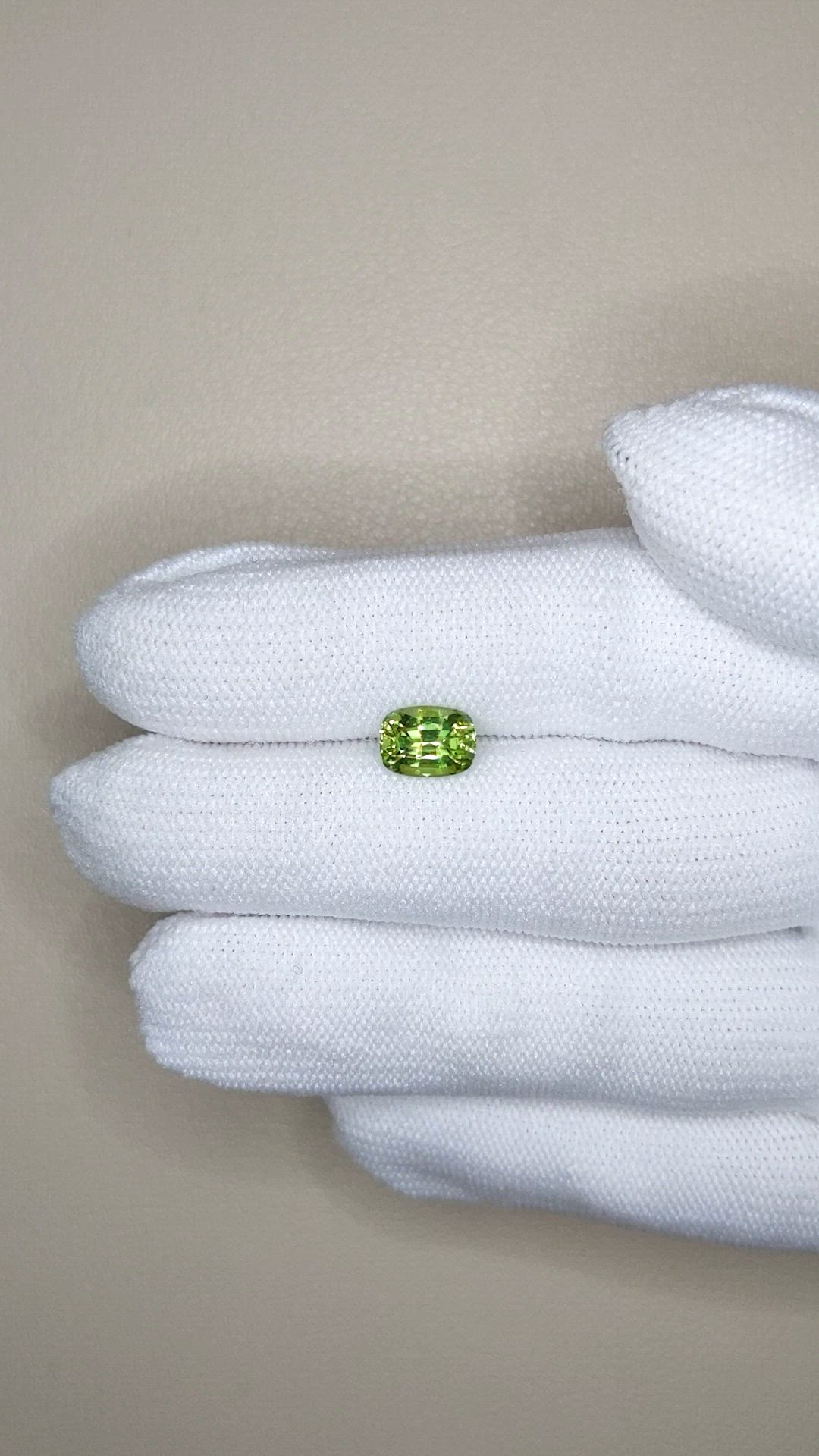 1.38 Ct. Green Chrome Tourmaline from Africa Size Video