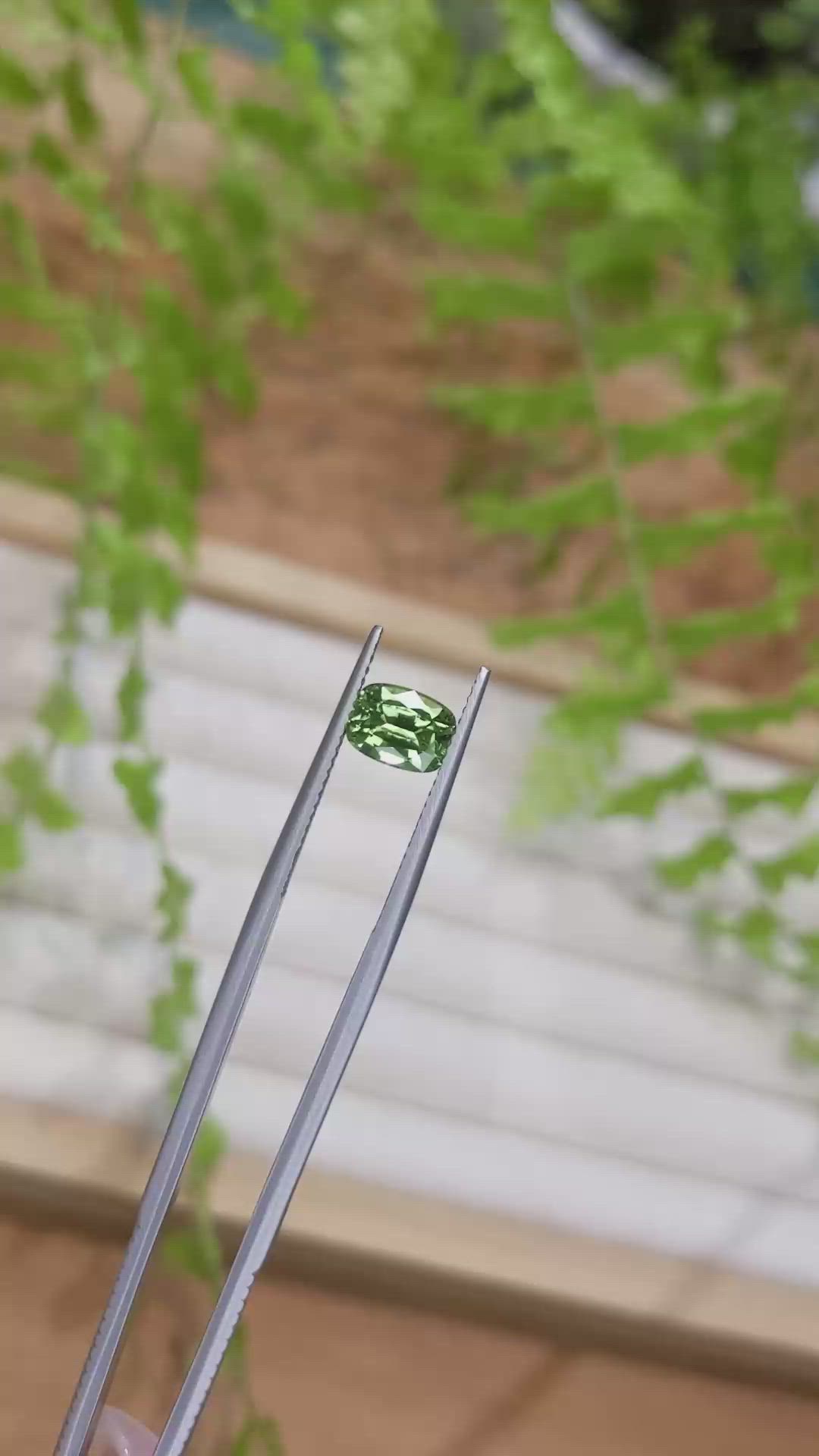 1.38 Ct. Green Chrome Tourmaline from Africa Size Video