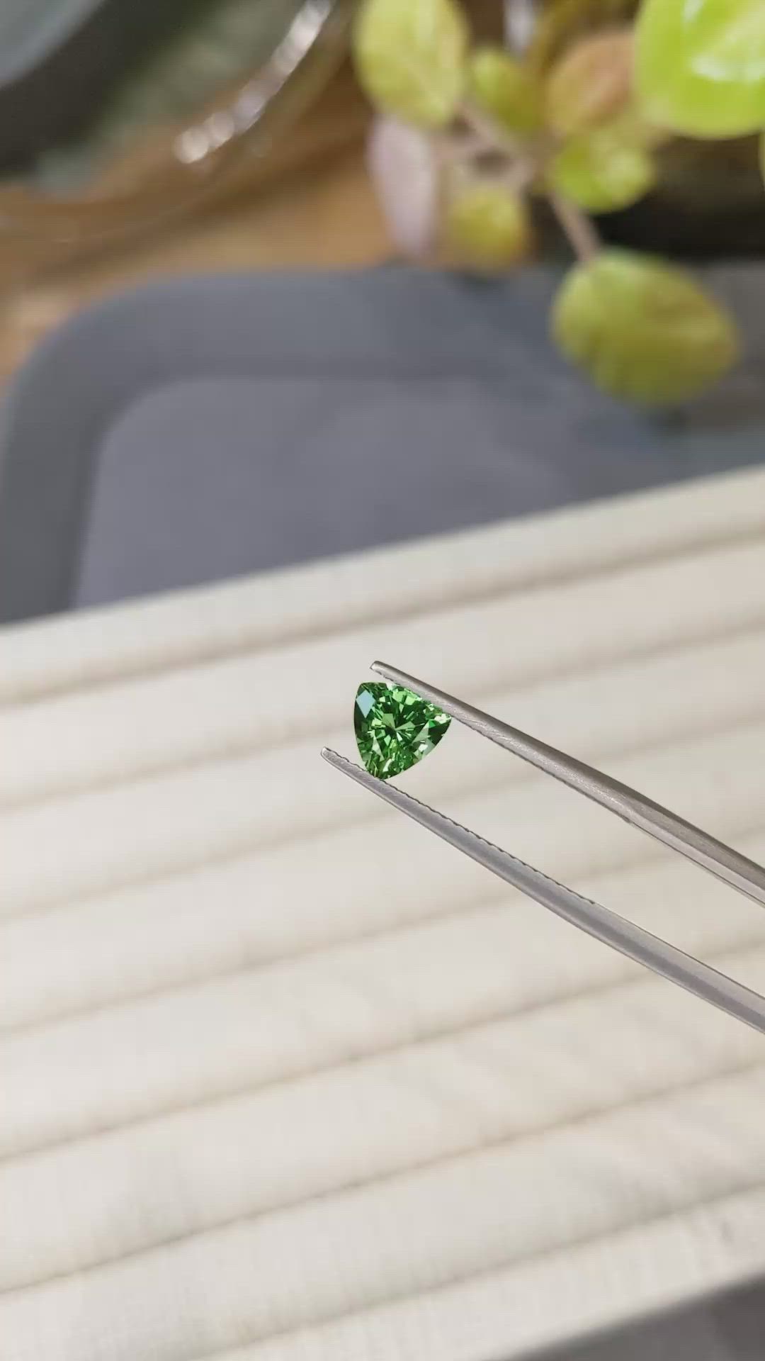 0.80 Ct. Green Chrome Tourmaline from Africa Size Video