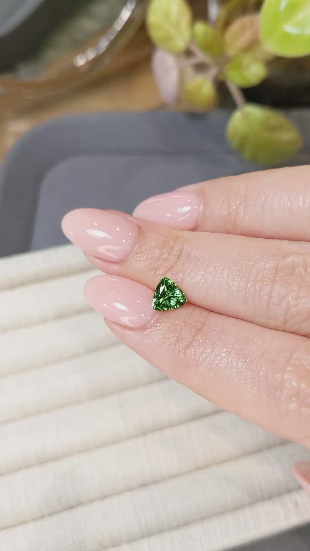 0.80 Ct. Green Chrome Tourmaline from Africa Size Video
