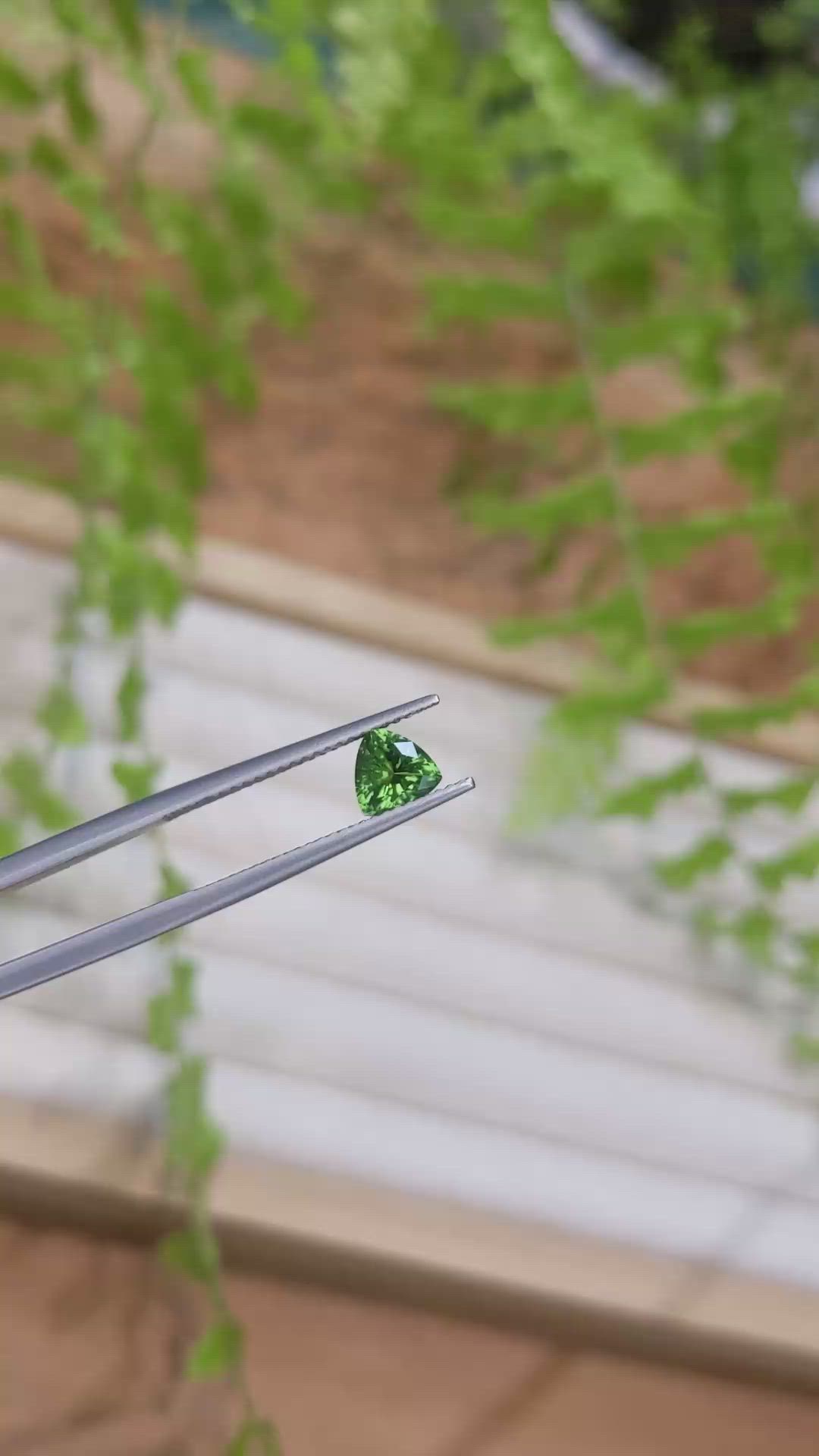 0.70 Ct. Green Chrome Tourmaline from Africa Size Video