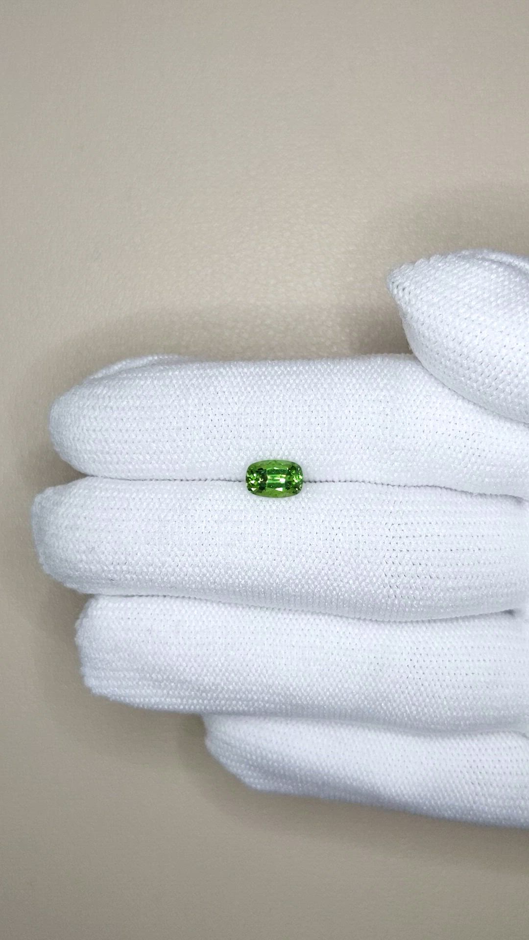 0.81 Ct. Green Chrome Tourmaline from Africa Size Video