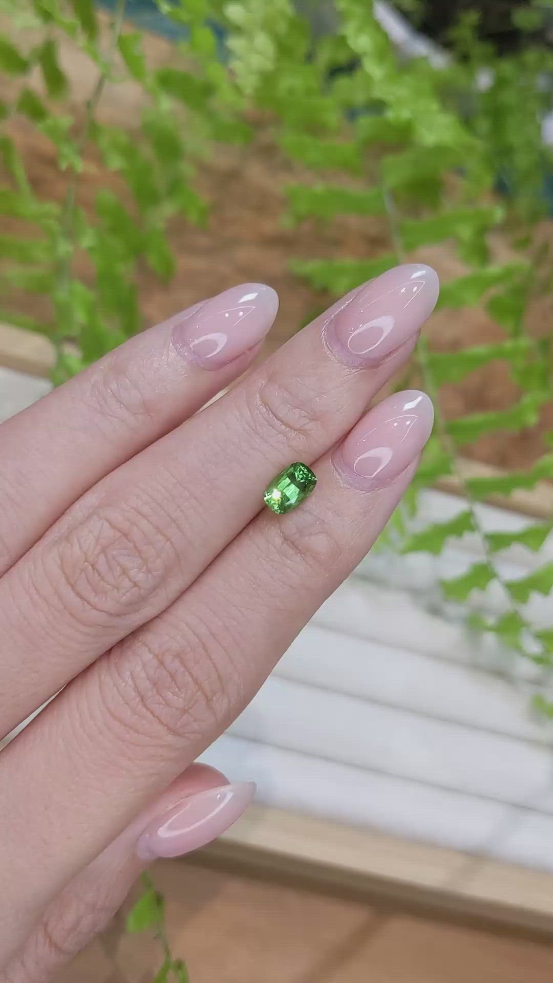 0.81 Ct. Green Chrome Tourmaline from Africa Size Video