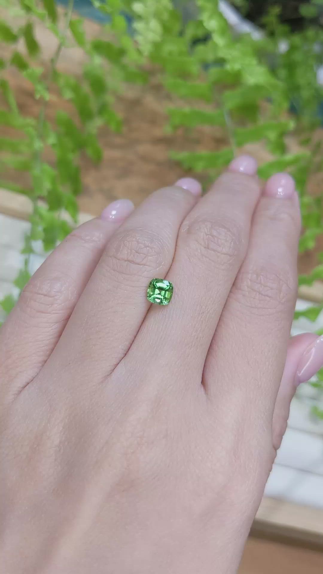 0.81 Ct. Green Chrome Tourmaline from Africa Size Video