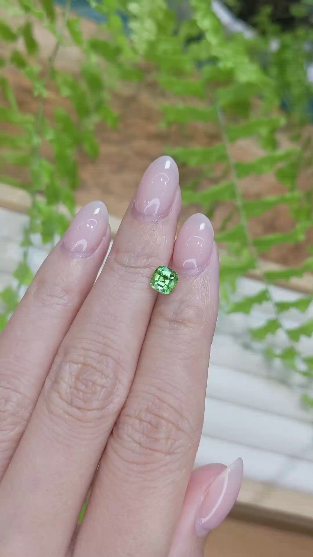 0.81 Ct. Green Chrome Tourmaline from Africa Size Video