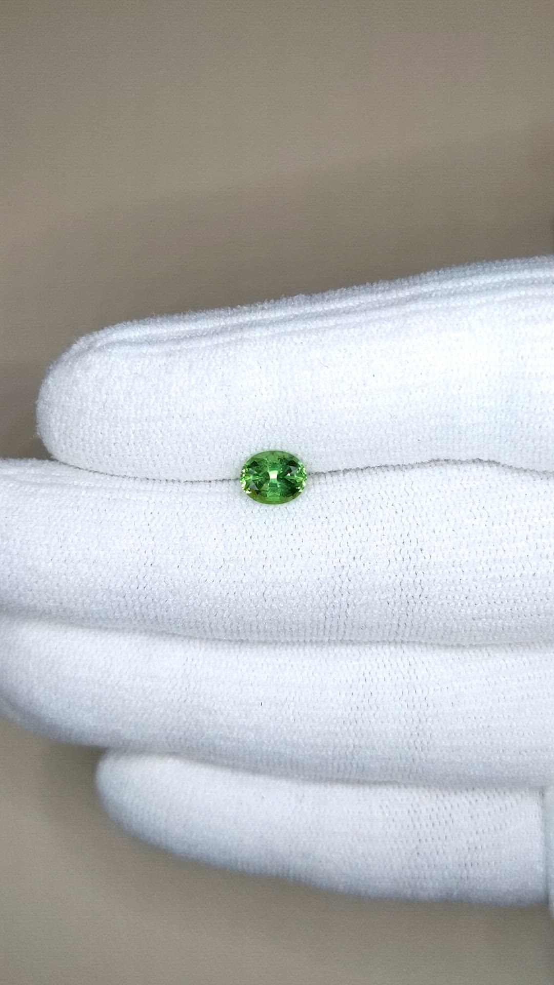 0.83 Ct. Green Chrome Tourmaline from Africa Size Video