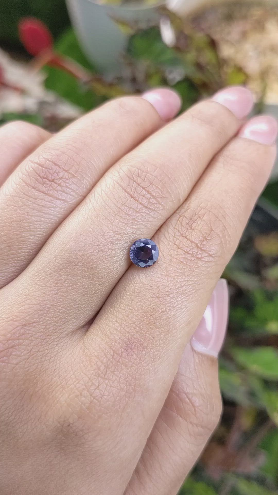 1.04 Ct. Pinkish Purple Spinel from Ceylon (Sri Lanka) Size Video