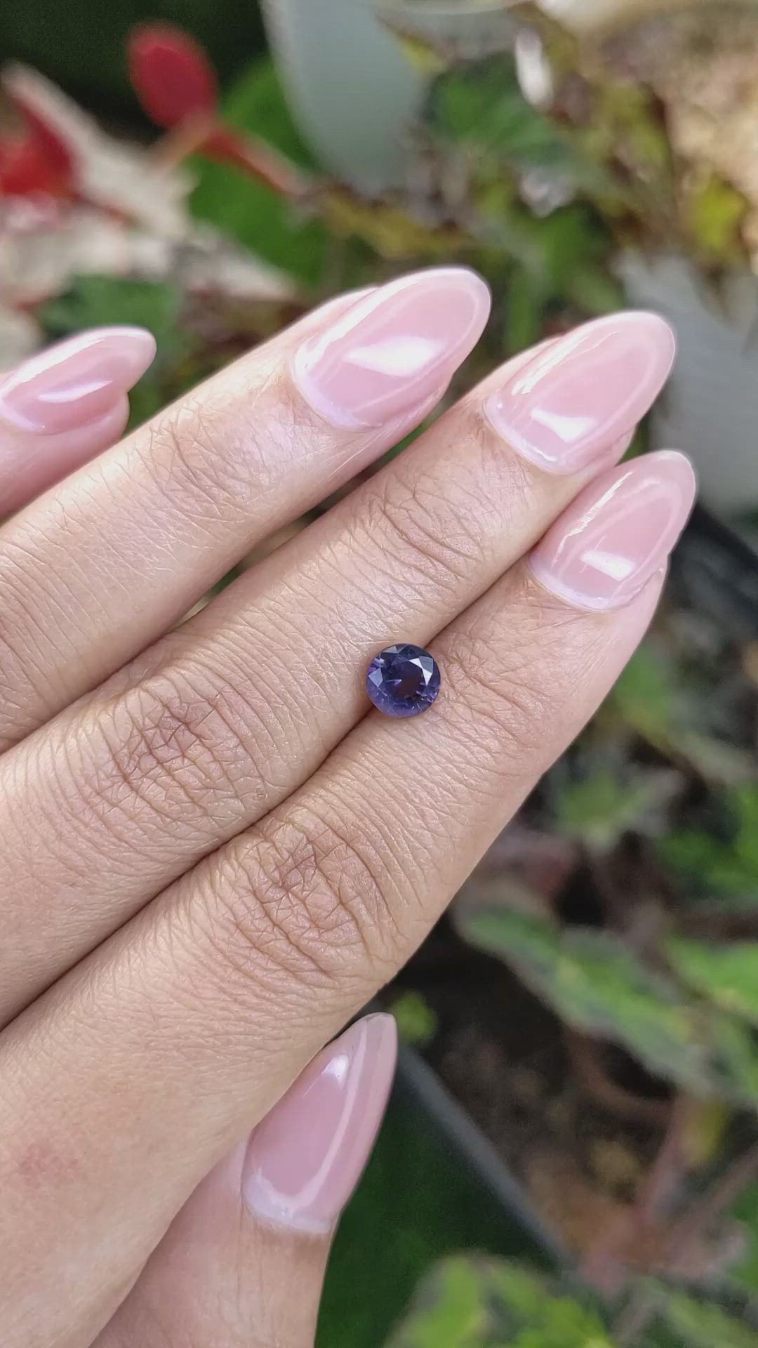 1.04 Ct. Pinkish Purple Spinel from Ceylon (Sri Lanka) Size Video