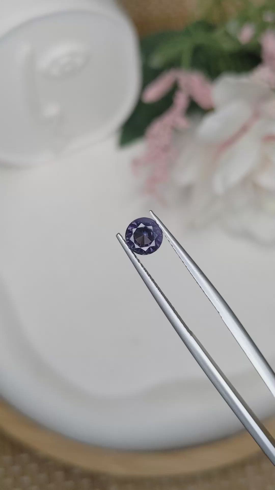 1.04 Ct. Pinkish Purple Spinel from Ceylon (Sri Lanka) Size Video