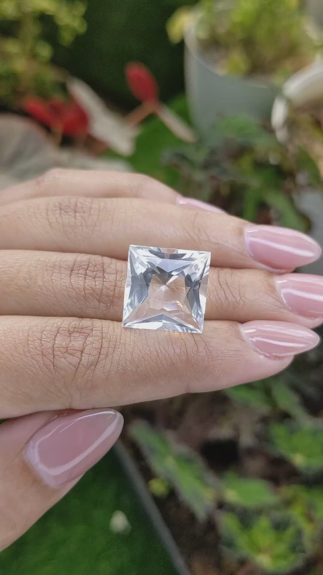 13.59 Ct. White Topaz from Brazil Size Video