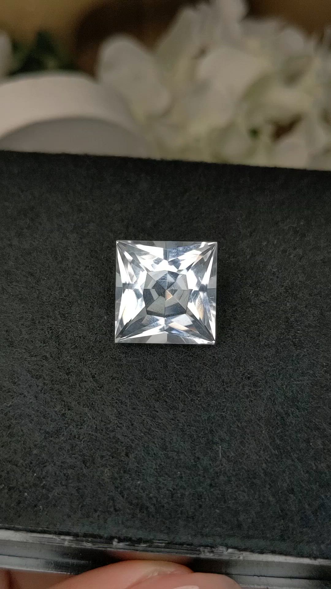13.59 Ct. White Topaz from Brazil Size Video