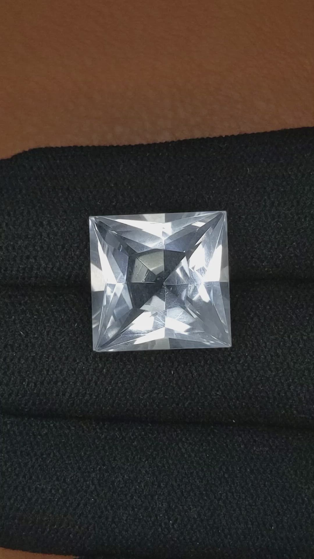13.59 Ct. White Topaz from Brazil Size Video