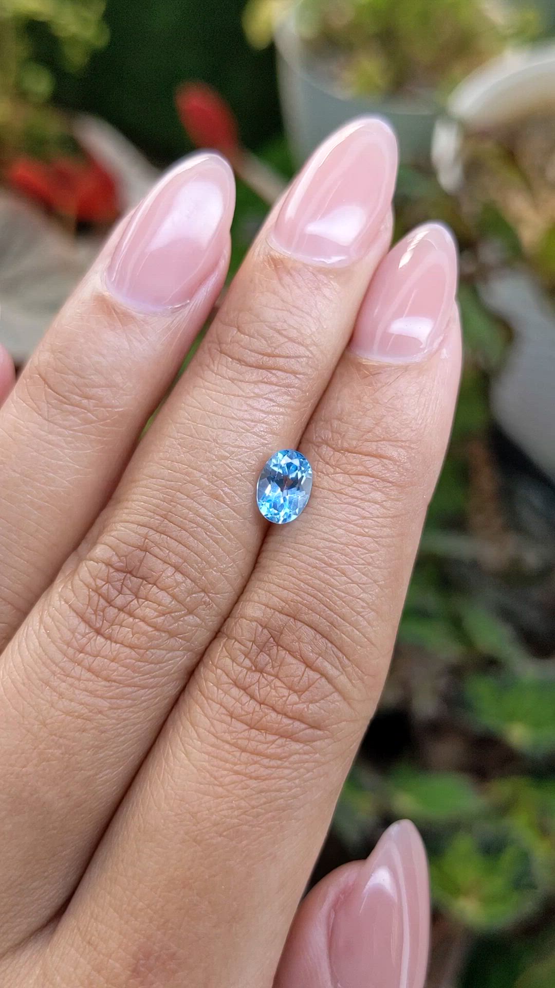 0.98 Ct. Blue Topaz from Brazil Size Video