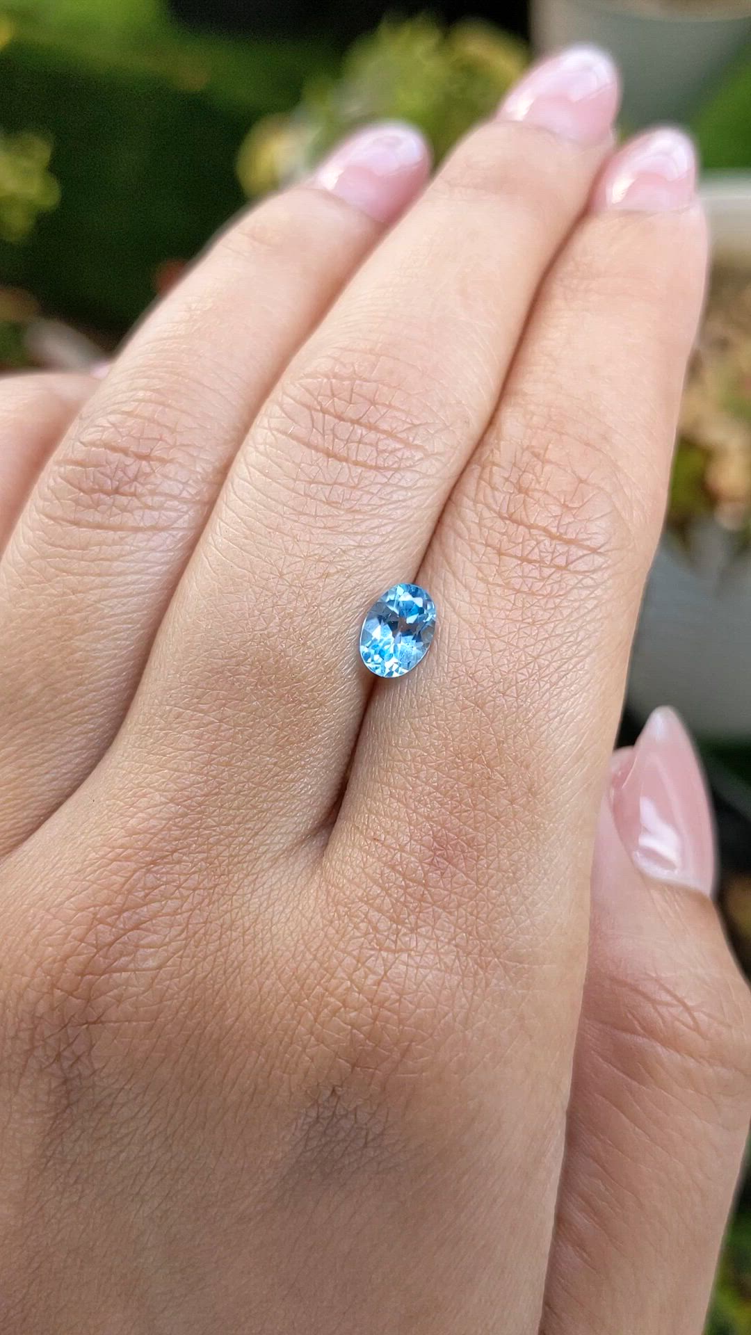0.98 Ct. Blue Topaz from Brazil Size Video