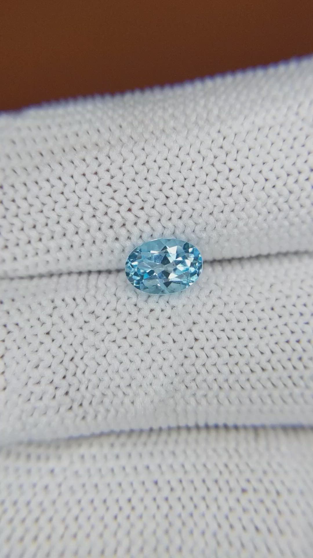 0.98 Ct. Blue Topaz from Brazil Size Video