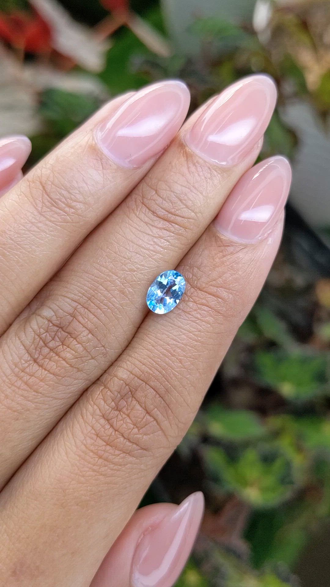 1.06 Ct. Blue Topaz from Brazil Size Video