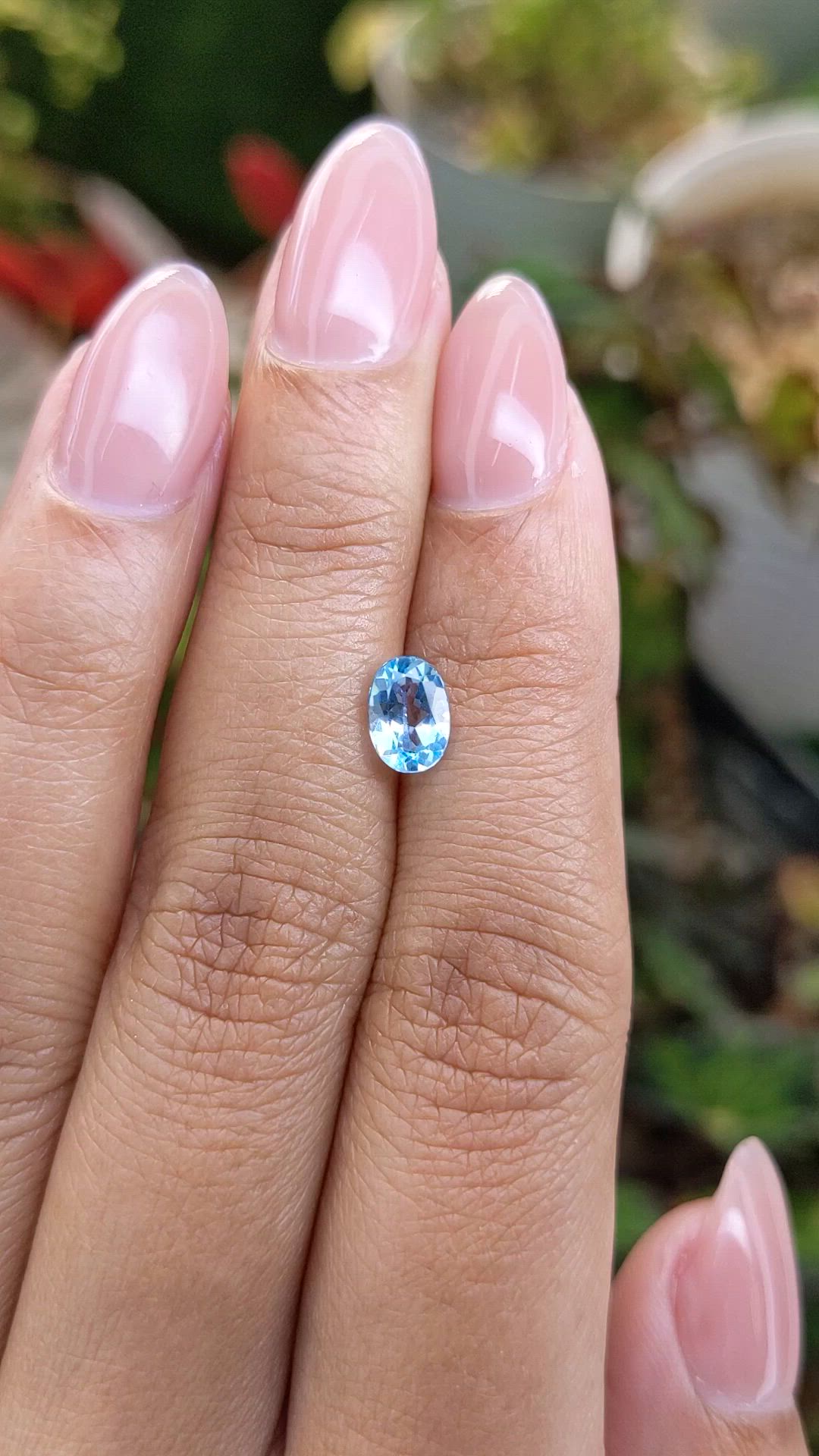 1.06 Ct. Blue Topaz from Brazil Size Video