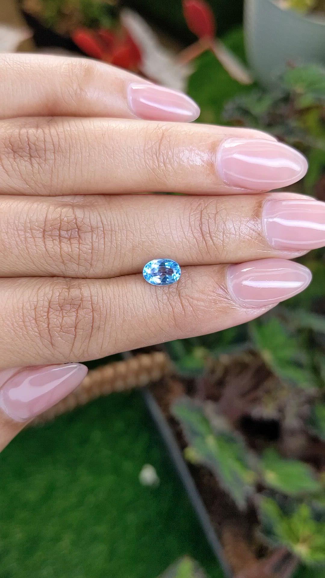 1.07 Ct. Blue Topaz from Brazil Size Video