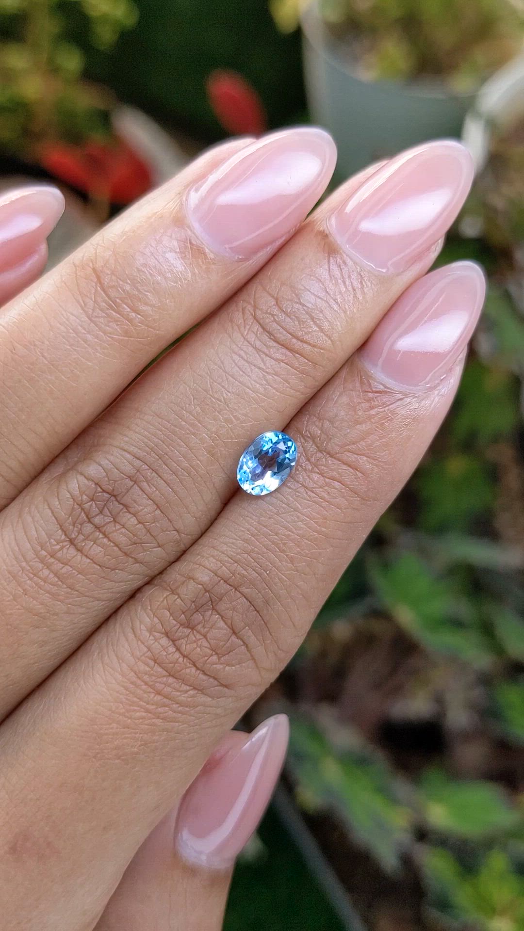1.07 Ct. Blue Topaz from Brazil Size Video