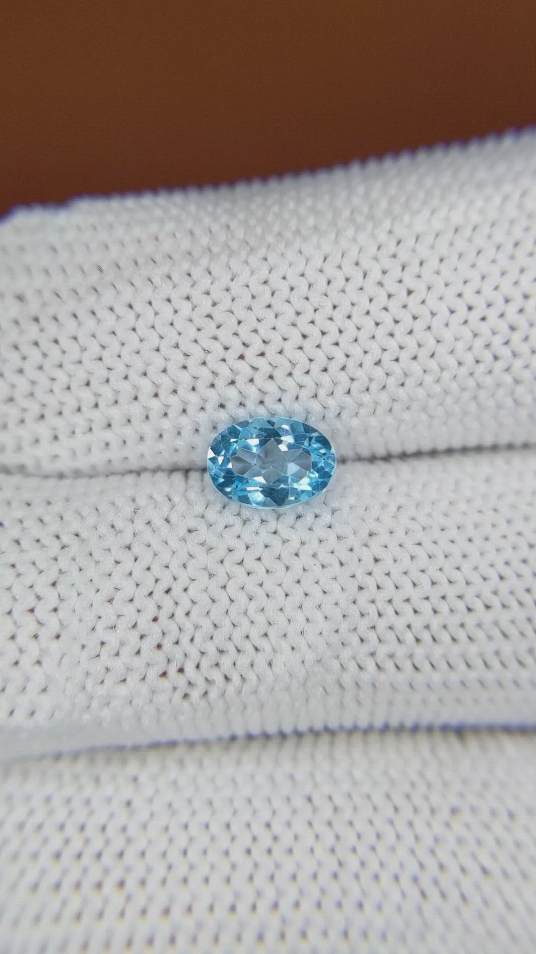 1.07 Ct. Blue Topaz from Brazil Size Video