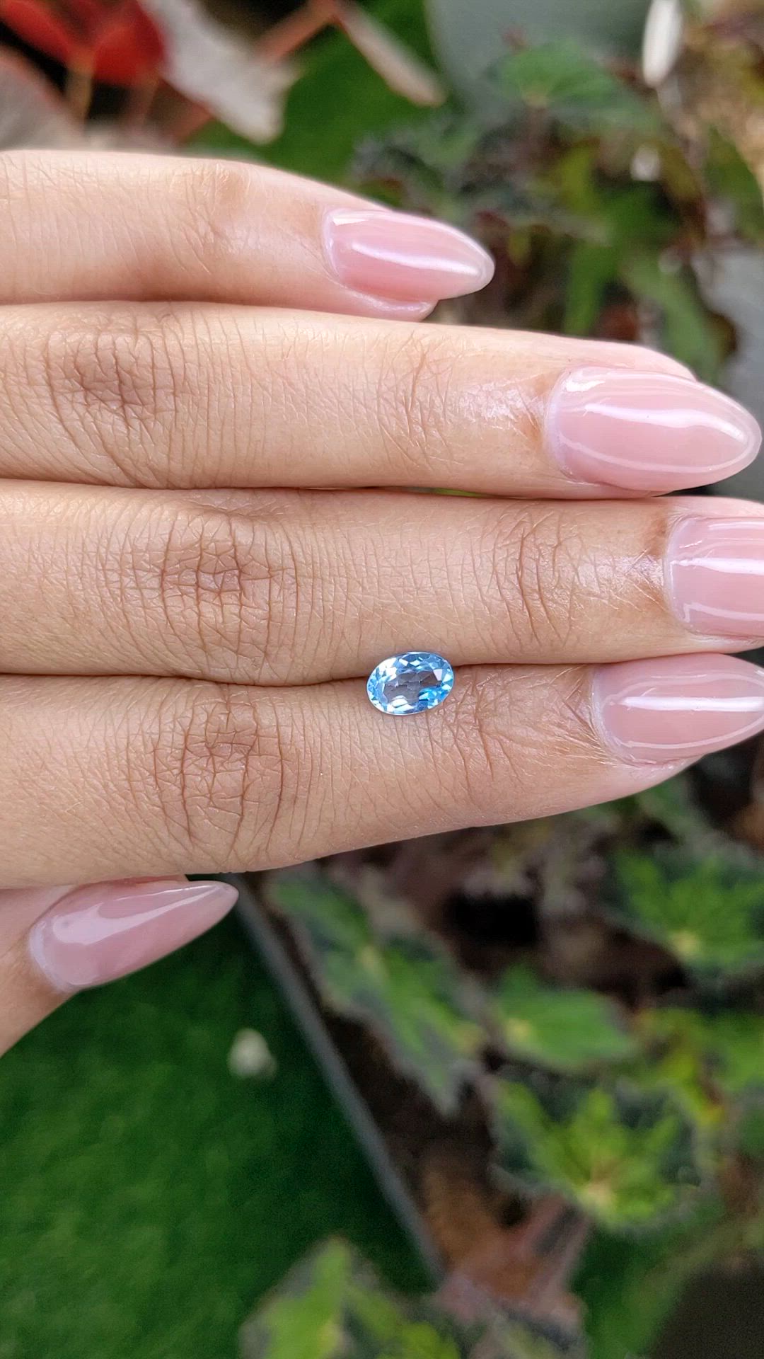 0.87 Ct. Blue Topaz from Brazil Size Video
