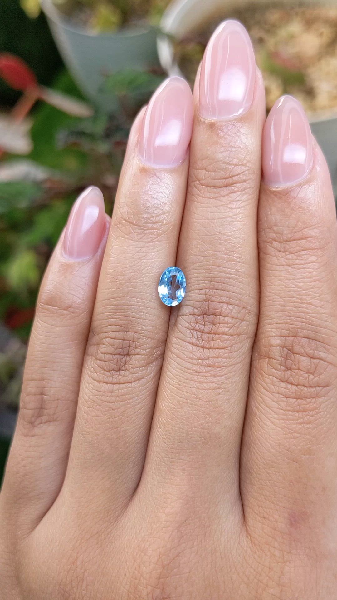 0.87 Ct. Blue Topaz from Brazil Size Video