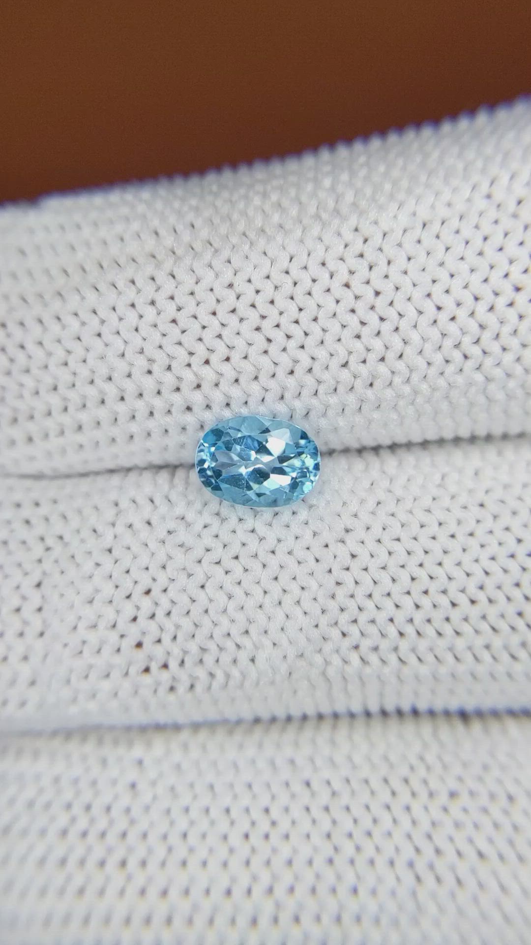 0.90 Ct. Blue Topaz from Brazil Size Video