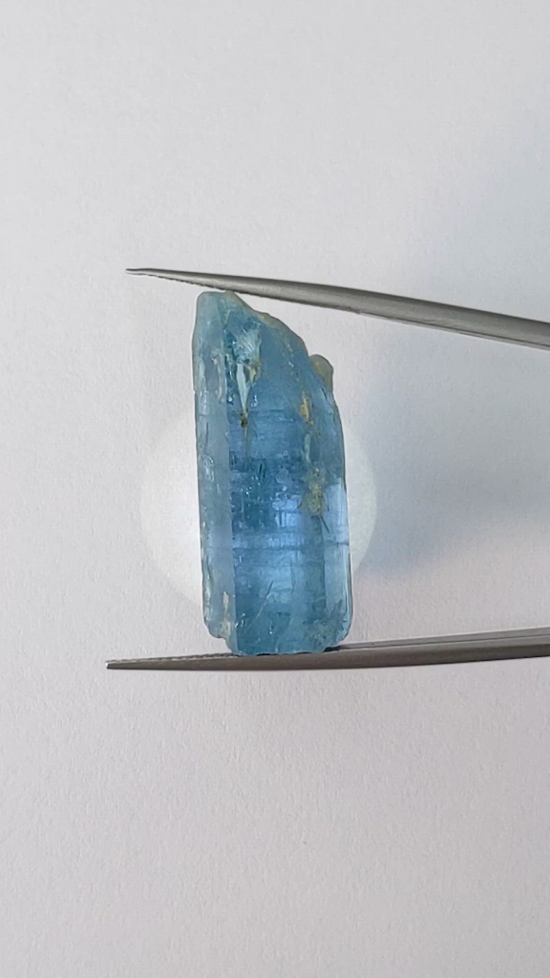 34.39 Ct. Blue Aquamarine from Brazil Size Video