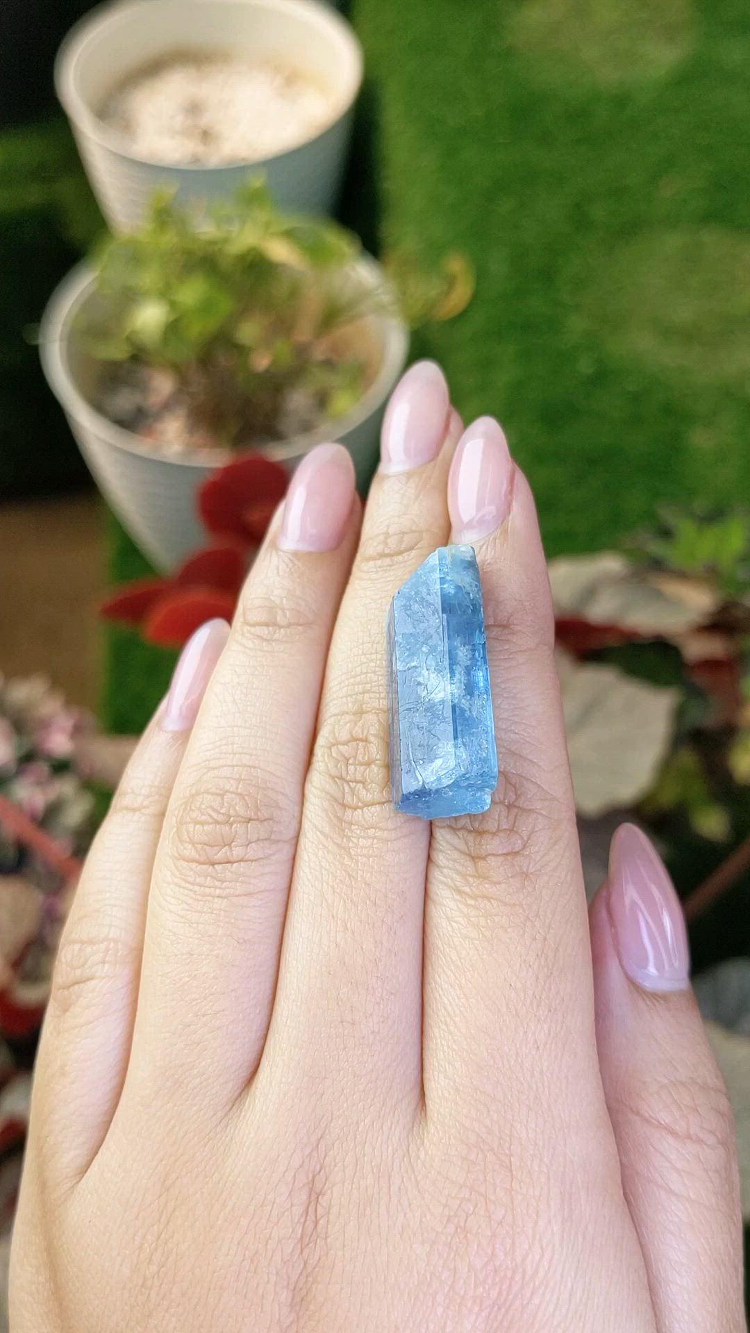 34.39 Ct. Blue Aquamarine from Brazil Size Video