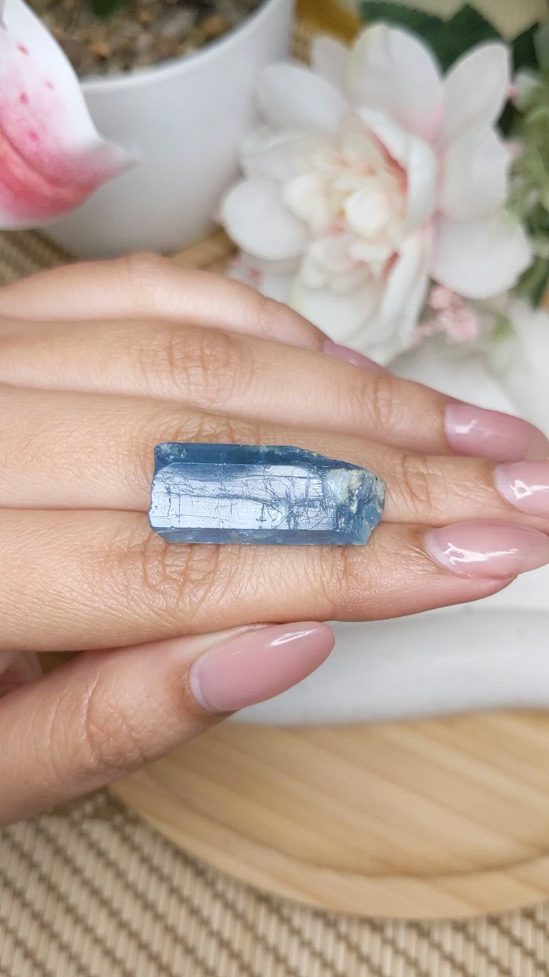 34.39 Ct. Blue Aquamarine from Brazil Size Video