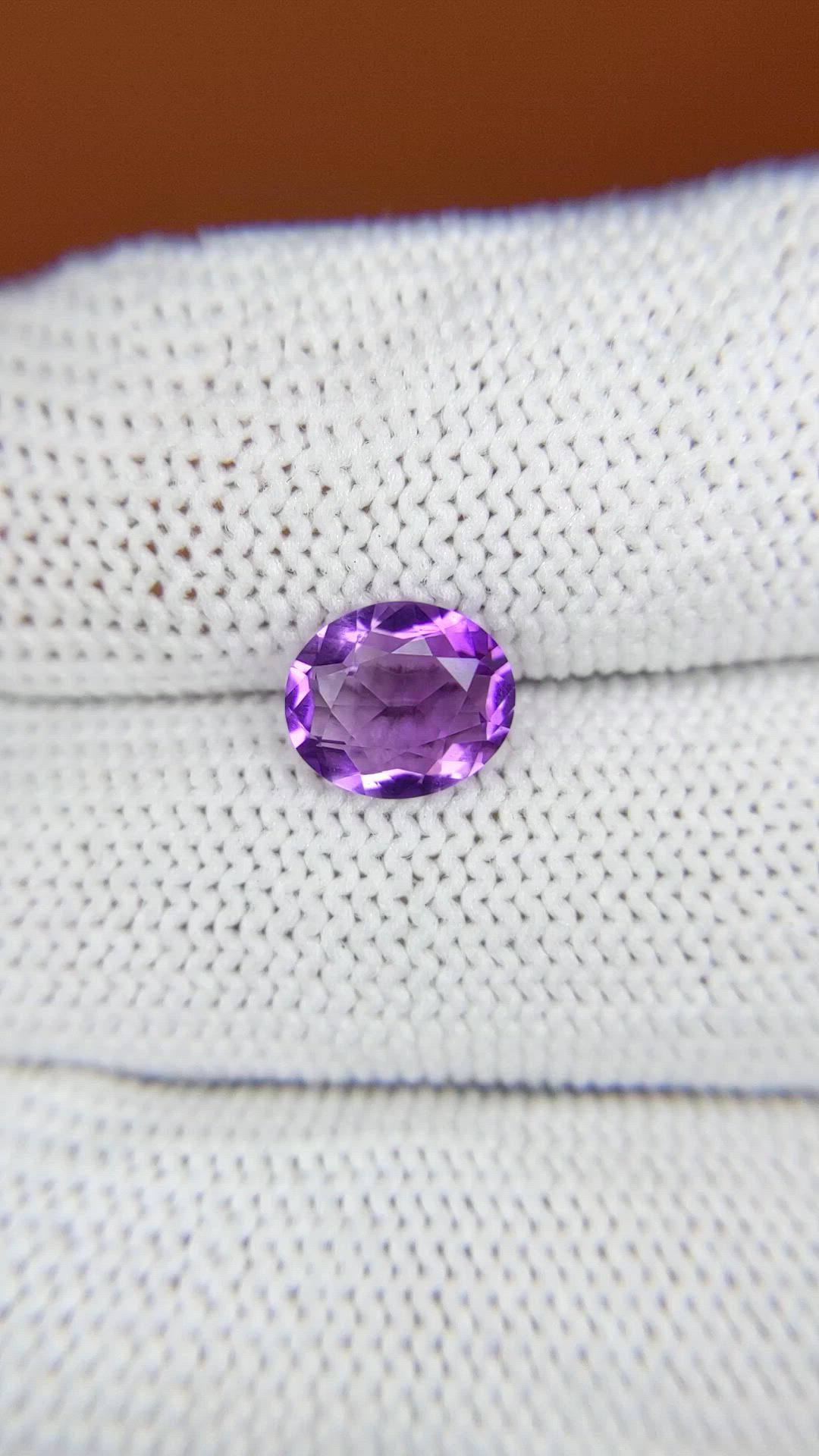 1.27 Ct. Purple Amethyst from Brazil Size Video