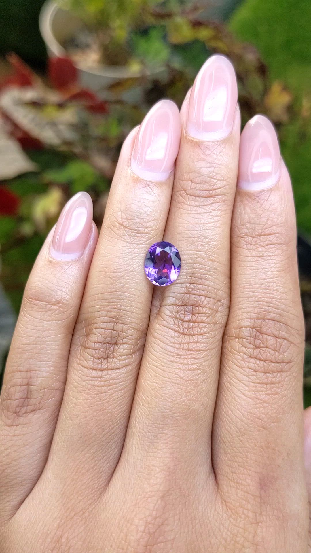 1.48 Ct. Purple Amethyst from Brazil Size Video