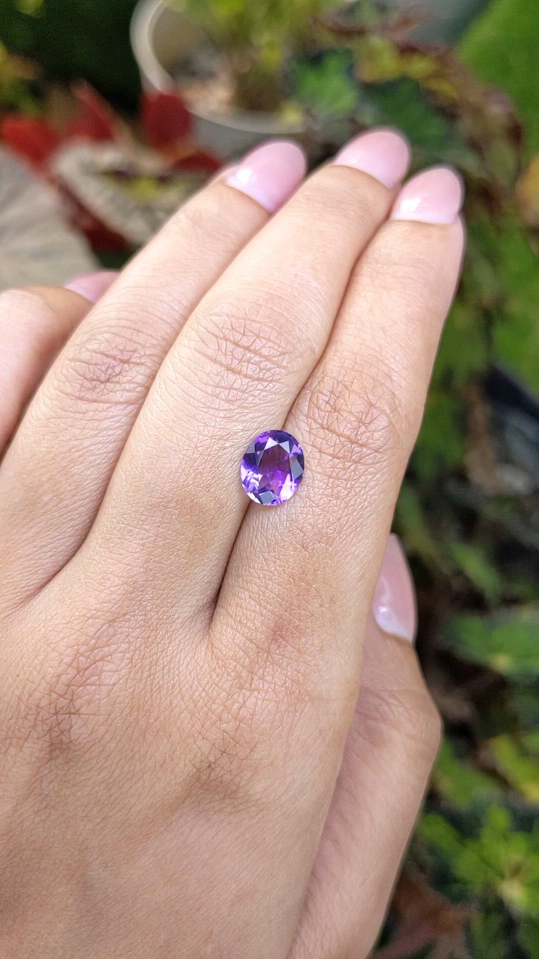 1.48 Ct. Purple Amethyst from Brazil Size Video