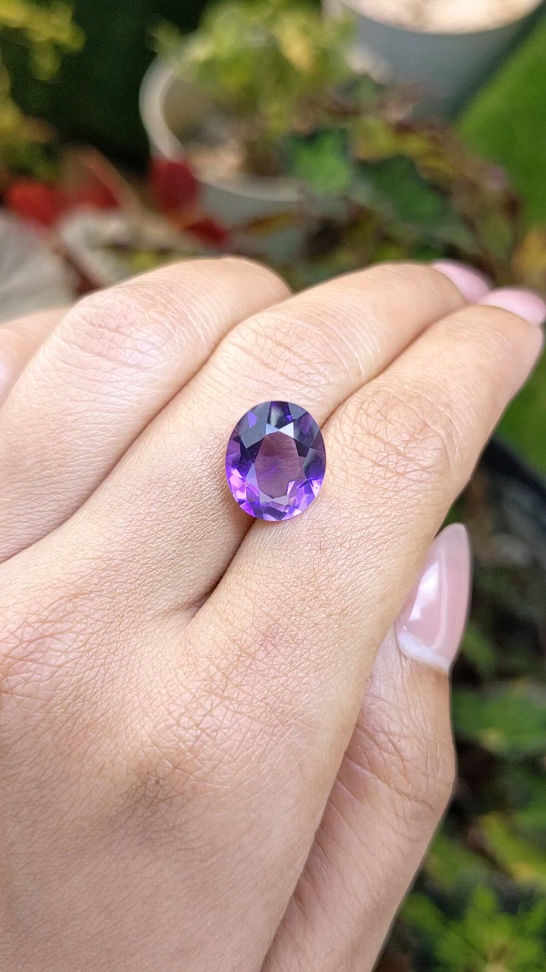5.39 Ct. Purple Amethyst from Brazil Size Video
