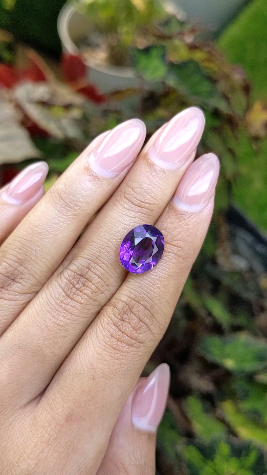 5.39 Ct. Purple Amethyst from Brazil Size Video