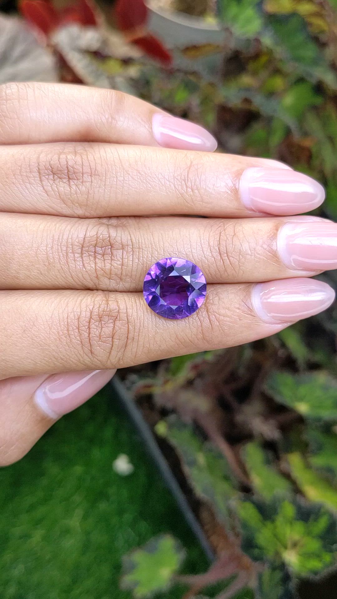 5.77 Ct. Purple Amethyst from Brazil Size Video