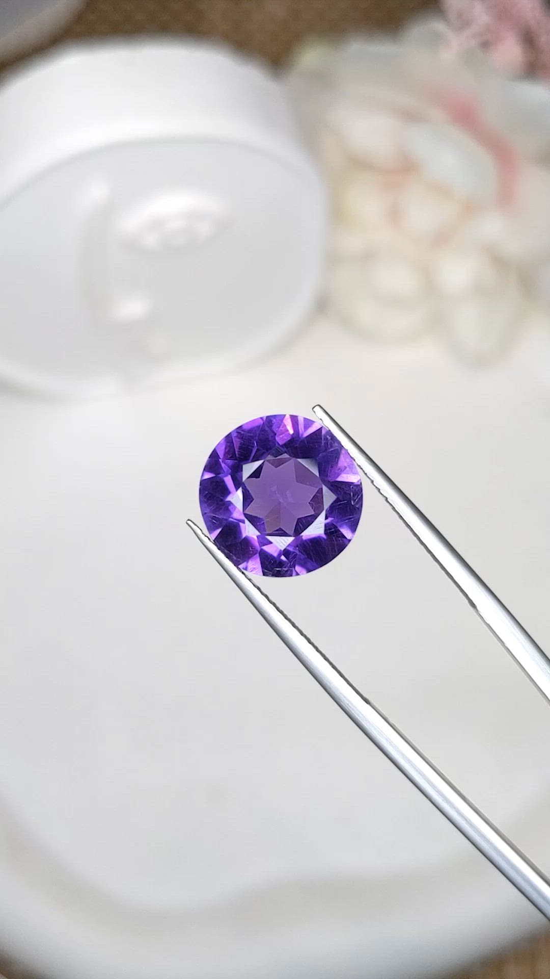 5.77 Ct. Purple Amethyst from Brazil Size Video