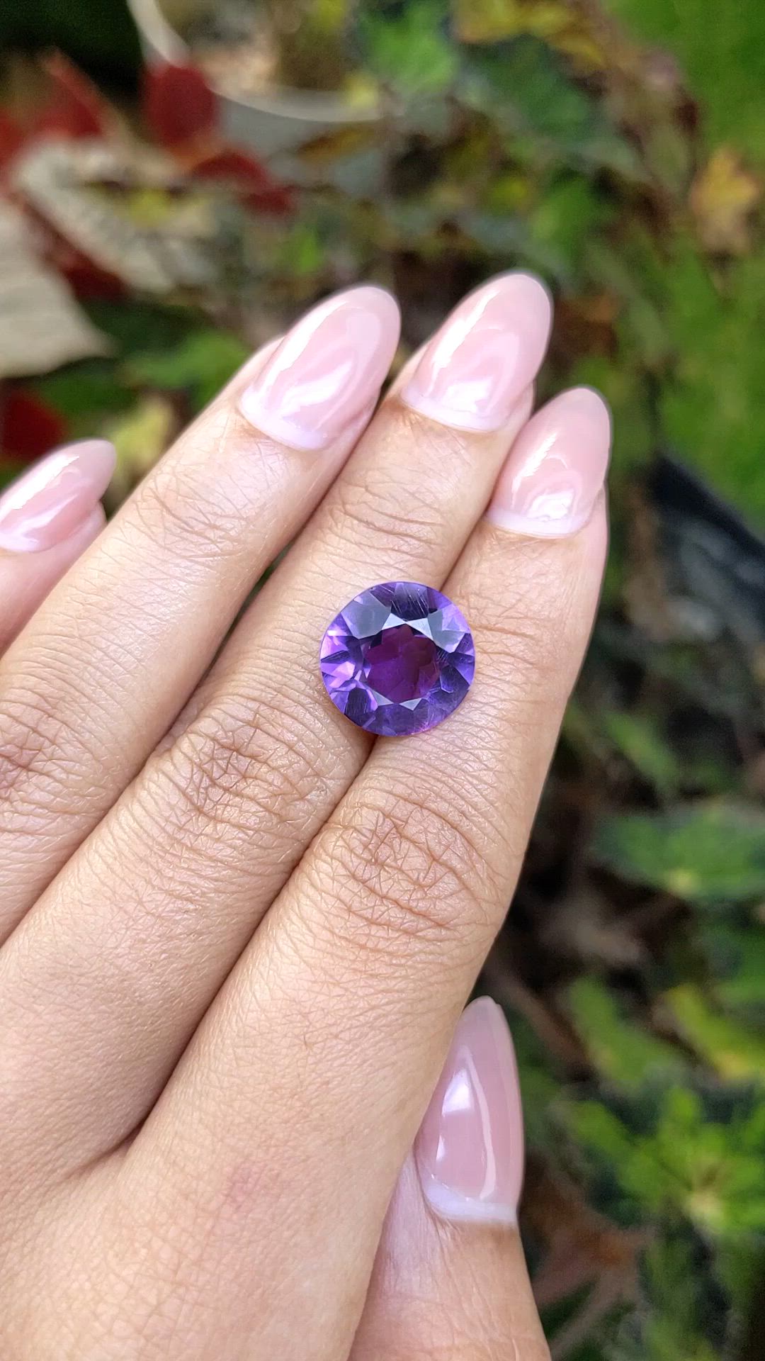 5.77 Ct. Purple Amethyst from Brazil Size Video