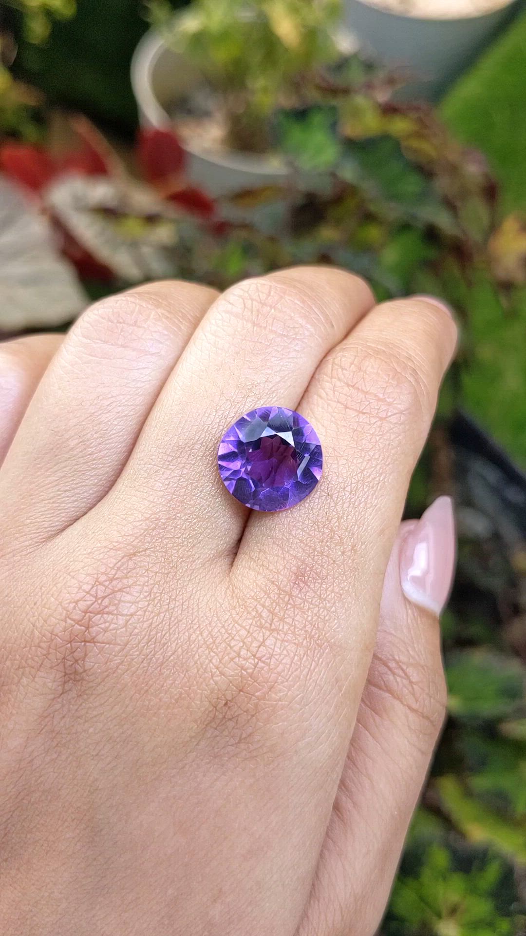5.77 Ct. Purple Amethyst from Brazil Size Video