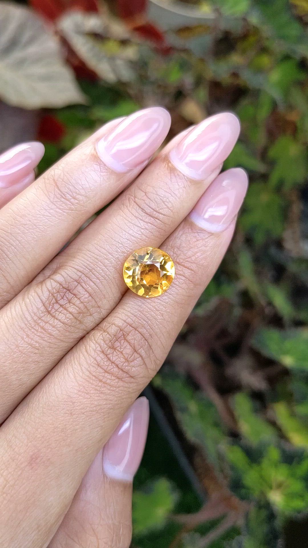 3.96 Ct. Yellow Citrine from Brazil Size Video