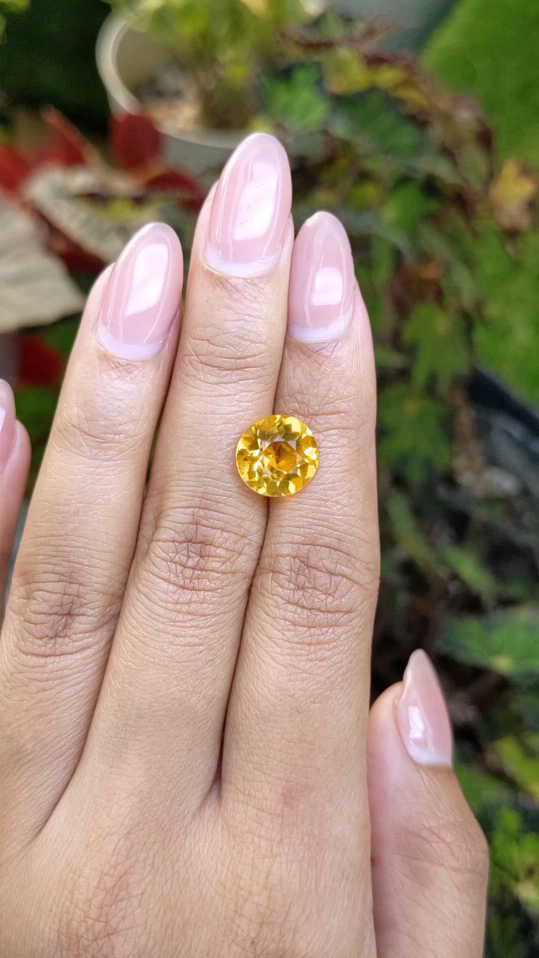 3.96 Ct. Yellow Citrine from Brazil Size Video